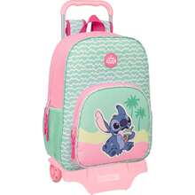 Lilo Y Stitch Stitch Backpack - School Backpack + Trolley With Adjustable Telescopic Handle And Ergonomic Handle - Backpack With Large Compartments And Interior Organizers, Ideal For Primary And Secondary School Students - Balo 180 + Giỏ hàng 905 "Kem" - Xem 3