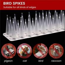 10M Bird Spikes For Anti Pigeons Deterrent To Keep Bird Or Animals Away Fence Spikes, 24Pcs 43cm Ultra-Effective Plastic Anti Bird Spikes - Pigeon Deterrent - Wall & Fence Spikes For Cats & Birds, Advanced Pest Control For Outdoor Use - Coverage, Deters Squirrels, Raccoons, Pigeons & Foxes - Clear - View 2