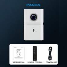 PANDA PANDA PF03 Mini Projector Smart Android Support Dual Wifi6 Electric Focus Native 1280x720P Home Cinema Outdoor Smart Portable Native Beamer For Home Theater Outdoor Movie Meeting