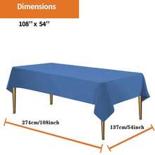 1pc, 54x108 Inches, High Quality Disposable Plastic Tablecloth, Decorative Rectangular Disposable Tablecloth, Plastic White Tablecloth, Events Weddings, Indoor And Outdoor, Party Decorations, Suitable For Halloween Parties, Events And Weddings, Indoor And Outdoor, Christmas Party Supplies - Multicolor - View 8