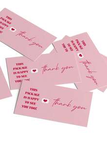 50pcs Of "Thank You" Cards, Gift Cards, Holiday Greeting Cards, Wedding Invitations, Thank-You Cards, After- Card School Supplies,Back To School - Dusty Pink - View 4