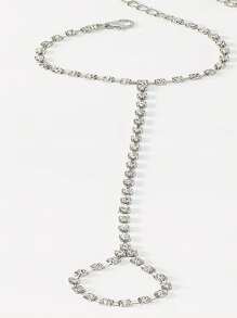 1 pièce Bracelet de doigt chaîne de griffe géométrique, élégant polyvalent sexy pour fête, plage, port quotidien, cadeau de vacances (fait main avec une tolérance de 1-3 cm)