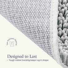 BELADOR Bathroom Rugs Sets 2 Piece- Plush Bath Mat Set Quick-Dry Soft Chenille Mat With Rubber Backing, Absorbent Rug Set, Washable Bath Rugs - Bath Mats 24x17 + 30x20 - 07 White - View 4