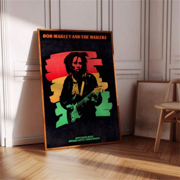 1 Stück Wandkunst Bob Marley Poster | Konzertposter | Albumposten Muster | Album Cover Poster | Reggae Poster | Raumdekoration | Musikgeschenk | Musikdekoration - Leinwandmalerei Kunst Sommer-Urlaub Leinwandmalerei - für Liebhaber der Heimdekoration - Wanddekoration Raumdekoration Heimdekoration Dekoration für Zuhause, Geschenke, Wohnzimmer, Badezimmer, Schlafzimmer, Küche Raumdekoration (ohne Rahmen)