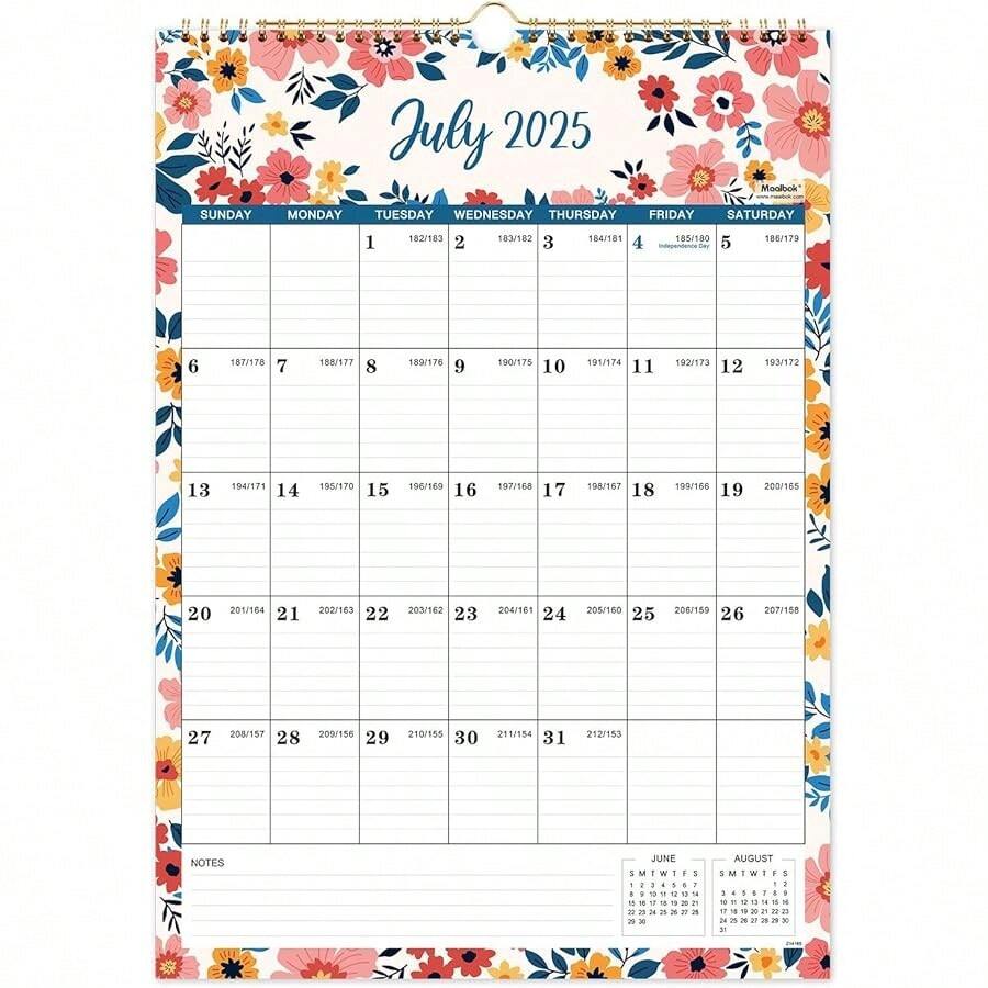 20252026 Wall Calendar Jul 2025 Dec 2026, 18 Months Hanging