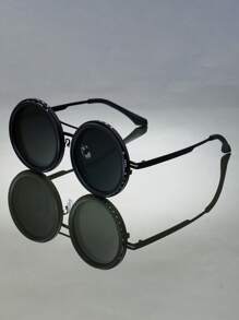 Neue retroartige einstellbare runde Steampunk Modebrillen für Herren, vielseitig für täglichen Gebrauch, Reisen, Outdoor, Strand, Lässig Party, elegantes Geschäftsleben, einzigartige Dekoration