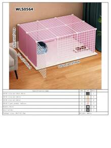 Small Cat Fence, Foldable Guinea Pig/Rabbit Cage, Indoor Removable Balcony Half Enclosed Pet Fence, Space Saving