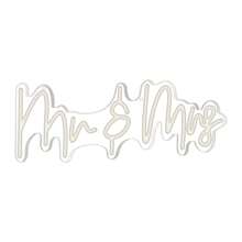 1 Pezzo Insegna Al Neon Mr & Mrs - Luminosità Regolabile, Luce Gialla Calda, Design Corsivo Moderno, Decorazione A Parete Alimentata USB Per Matrimoni, Anniversari, San Valentino, Camera Da Letto E Decorazione Per Feste