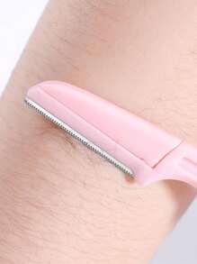 3-teiliges Set aus rostfreiem Stahl Augenbrauen-Rasierer - parfümfreies multifunktionales Körperhaartentfernungswerkzeug, klappbar und tragbar, kratzfest, praktisch zum Augenbrauen Rasieren, ohne Zubehör.