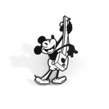 5 Peças Conjunto de Broches de Animal Cartoon Disney, Preto e Branco Capitão Mickey Mouse, Alfinete de Esmalte, Acessórios para Mochila, Roupas, Joias, Placas Metálicas, Presentes