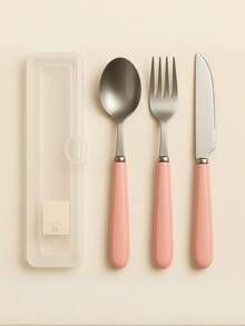 Portable Individual Lunch Box Cutlery Holder Case Bag - Baby Blue - View 4