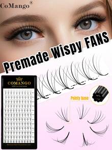 CoMango 120片C型5D超薄预制假睫毛簇,0.07mm尖头预制混合假睫毛簇,仿貂毛超薄尖头假睫毛簇,批发假睫毛簇,假睫毛簇,单根假睫毛,假睫毛 - C - 查看 3