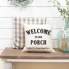 Hkr752 Welcome To Our Porch Stay Awhile Pillows Outdoor Pillow Covers 18x18 Waterproof Set Of 2 Farmhouse Porch Decor Patio Decorative Throw Pillows 18 X 18 No Inserts - 2PacksWelcometoOurPorch(Waterproof) - View 6