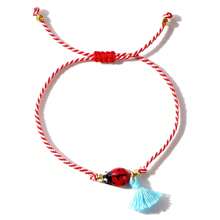 1 pièce Bracelet de la série Martis en marbre synthétique turquoise de 3 mm avec perle de cuivre et coccinelle. Nouveauté 2025 pour elle et lui