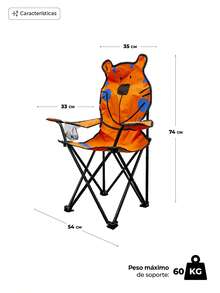 Sillas Plegables Para Camping Infantiles - Naranja - Ver 7