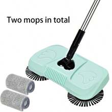 1pc Household Sweeping And Mopping Machine - Fully Automatic Handheld - Push-Type Sweeping Machine Cleaning Mop Household Windproof Lazy Broom Broom Dustpan Combination Set - 2-In-1 Machine Cleaning The Floor - Perfect Gift