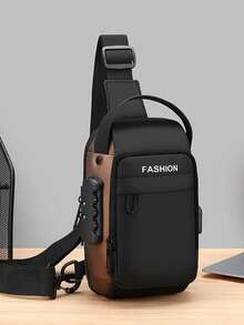 Bolsa de pecho de moda para hombres, nueva mochila cruzada casual de estilo unisex para estudiantes universitarios, bolsa de pecho ligera y de un solo hombro - Multicolor - Ver 6