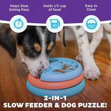 Outward Hound By Nina Ottosson Puppy Lickin' Layers Interactive Dog Puzzle Feeder, Level 2 Intermediate Enrichment Toy, Multicolored - Puppy Lickin Layers (Blue, Green, Orange) - 查看 2