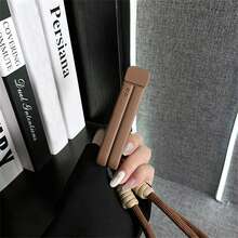 Luxury Minimalist Brown Phone Case With Keychain Lanyard, Suitable For Razr50 Razr 50 Ultra 50ultra Back Cover, Waterproof Shockproof Anti-Fall Anti-Scratch - Brown - View 8