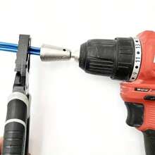 1 pezzo, Attrezzo automatico per torsione dei fili con attacco esagonale da 6 mm, connettore metallico rapido per trapano/avvitatore - Kit essenziale per elettricisti per torsione parallela dei fili, connessione elettrica