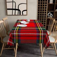 1/20PCs Tablecloth With Line Grid Printed Design, Rectangular Tablecloth, Perfect For Picnics, Camping, Weddings, Birthday Parties, Restaurants, And Buffet Dinners