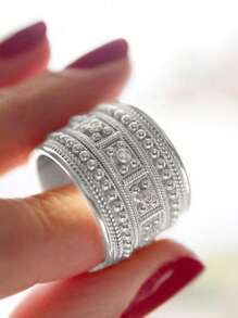 1 PC Pretty Cubic Zirconia Ring For Women For Wedding Engagement Party Jewelry Valentine's Day Gift