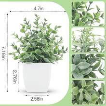 4 Pack Mini Artificial Potted Plants, 7 Inch Fake Greenery For Home Decor, Small Faux Plants For Desk, Office, Bathroom, Kitchen, Shelf – Realistic Green Indoor Plants. - Nhiều màu - Xem 4