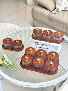 1 Set Bandeja de madera para aperitivos, para uso en fiestas y reuniones