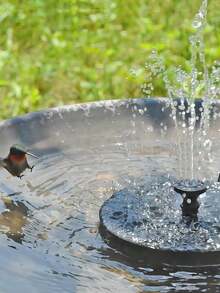 1pc Solar Fountain Pump, 3W Solar Fountain With 8 Nozzles And Colorful LED Lights, Floating Solar Pond Pump For Bird Bath, Aquarium, Pond, Pool, Garden Decor, Outdoor Decor, Home Decor