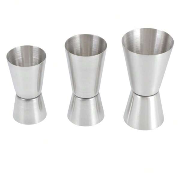 Set de 3 piezas: Taza de medir de acero inoxidable 304, Vasito medidor de cóctel profesional de doble cara, Vaso de medición para bartender, Herramientas de bar para fiestas, bodas y cocina