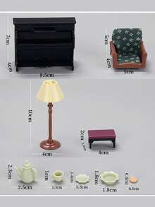 POKOJA LAND 1:12 娃娃屋场景迷你钢琴模型，迷你钢琴乐器玩具，配有椅子、乐谱、脚踏板、可开合的活动面板，ABS塑料材质，可DIY装饰，迷你玩具食物，迷你物件，非常可爱，品质优良，毕业礼物，玩具，1/12 娃娃屋配件 - 彩色 - 查看 12