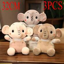 可爱的长鼻象毛绒玩具（派对礼物的绝佳选择！）柔软的涤纶材质，适合生日和节日礼物，以及用作抱枕的卡通动物玩偶。装饰品礼物。适用于家居装饰、派对装饰、生日礼物、各种节日礼物、毕业礼物、复活节礼物、圣诞节礼物、装饰品。