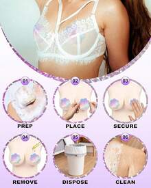 21 Pairs Pasties Pack Fun Nipple Covers Rave Pasties Bulk Rave Tops Accessories Festival Bikini Boob Covers Stickers - 03 Brown-blue-silver - View 8