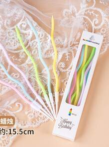 6/12/18 Peças Velas Curvas Coloridas Douradas, Velas de Aniversário, Decorações Insertas para Bolo, Decoração de Bolo, Suprimentos de Cozimento, Decorações de Cozimento, Decorações de Casamento, Suprimentos de Festa, Decorações
