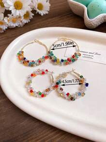 1 Pair Retro Leopard Pattern Leather & Alloy Fashion Versatile Earrings, Face Slimming Design, Suitable For Women Year-Round Daily Wear, Holiday Gift