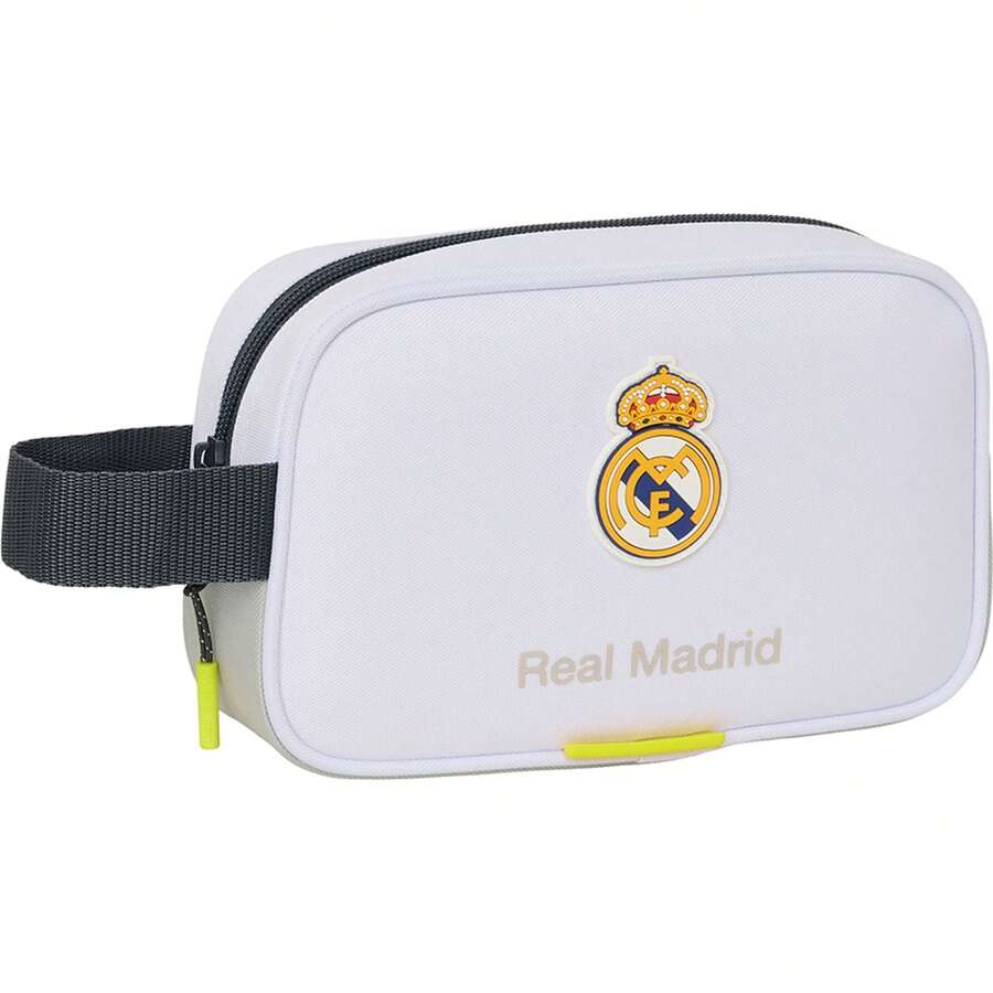 Necessär Real Madrid Utrustning 25/26 Liten och Lätt - Toalettväska med Dragkedja, Innerfoder och Rymligt Fack - Necessär med Exklusiv och Original Design - Necessär 22 cm - Visa 1