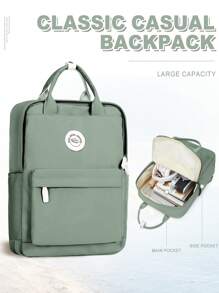 Mochila Escolar Infantil, Mochila de Computador de Lazer Adequada para Notebook de 14 Polegadas/Tablet de 12,9 Polegadas, Mochila Escolar de 20L Simplicidade para Adolescentes, Mochilas para Laptop Leves com Compartimento para Laptop, Mochila de Mão com Vários Bolsos, Múltiplas Cores Disponíveis, Bolsa de 10*5*15 Polegadas