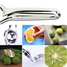 Exprimidor manual de acero inoxidable, exprimidor manual de limón, extractor de jugo de naranja, herramienta para hacer jugo de fruta en casa, 1 pieza