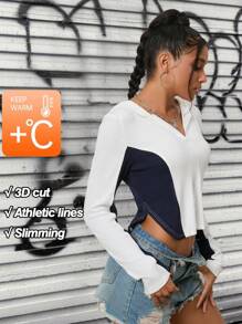 Sudadera con capucha con diseño de doble cremallera para uso urbano y al aire libre para mujeres
