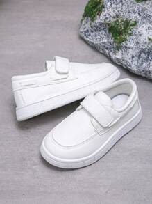 1 par de zapatos planos atléticos con gancho y bucle antideslizante para niños y niñas, adecuados para todas las estaciones