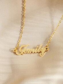 1 chiếc vòng cổ nhiều dây thời trang cá nhân hóa, vòng cổ chữ cái tiếng Anh tùy chỉnh bằng thép không gỉ, unisex, thích hợp đeo hàng ngày, dành cho các cặp đôi, bạn trai/bạn gái, mẹ, bố, gia đình, con trai, con gái, thú cưng, bà, món quà hoàn hảo cho Ngày Valentine, Ngày của Mẹ, Ngày của Cha, Kỷ niệm, Tiệc tùng, Đám cưới, Thời trang mùa xuân 2026. - Sương giá - Xem 7