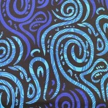 2,8 yardas/5,6 yardas Tela estampada africana de cera con patrón de ondas azules, tela reversible de geometría multicolor de poliéster, estilo Ankara, adecuada para impresión de fiestas, manualidades de costura DIY, decoración del hogar y artesanía, lavar a mano únicamente - Ideal para entusiastas del bricolaje y artesanos - Adecuado para proyectos de acolchado, costura y decoración de interiores, vendido por yarda