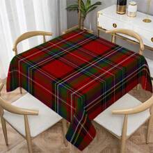 1/20PCs Tablecloth With Line Grid Printed Design, Rectangular Tablecloth, Perfect For Picnics, Camping, Weddings, Birthday Parties, Restaurants, And Buffet Dinners