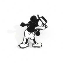 5 Peças Conjunto de Broches de Animal Cartoon Disney, Preto e Branco Capitão Mickey Mouse, Alfinete de Esmalte, Acessórios para Mochila, Roupas, Joias, Placas Metálicas, Presentes