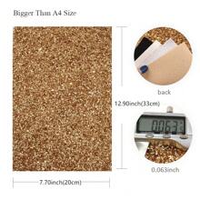 5pcs/Set Chunky Glitter Faux Synthetic Leather 7.7*12.9inch Fabric Sheets For DIY Bows, Waist Belt, Earrings, Handbag, Phone Case, Pencil Case, Shoes Bags Artificial Leather Crafts Handmade Material