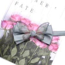 Creative Butterfly Bow Tie Men Necktie Solid Color Adjustable Soft Textured Bowknot Bridegroom Groomsman Cravat