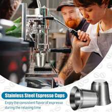 Double Wall Insulated Stainless Steel Espresso Cup Capsule Coffee Mug Metal Drinking Demitasse Cup For Home Indoor Or Outdoor