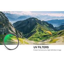 CUELY Camera UV Filters 49/52/55/58/62/67/72/77/82mm, Mirrorless & DSLR Camera Lens Protection Filters, Suitable For Canon, Nikon, Fujifilm, Sigma And More