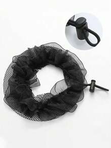 Hair Nets Invisible , 23inch Hair Nets For Bun Black/Brown Elastic Edge Mesh For Women, Girls, Ballet Bun Maker Dance, Stewardess Professional Invisible Hair Net