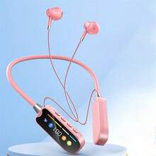 1pc Magnetic Design Button Control Soft Silicone Flexible Neckband HiFi Stereo Wireless Earphones, Fashion Wireless Music Headphones With 60 Hours Playtime